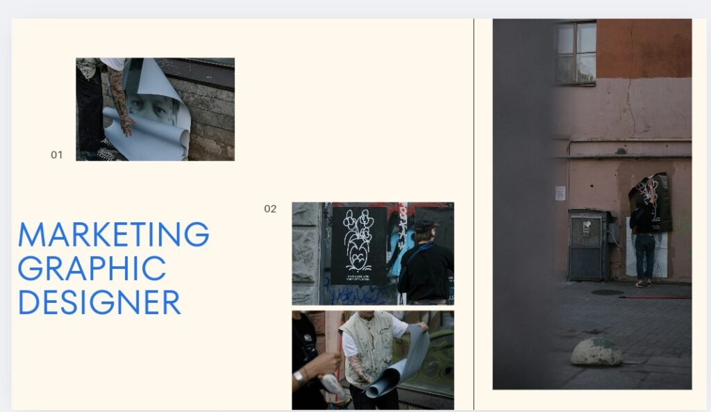 Marketing graphic designer