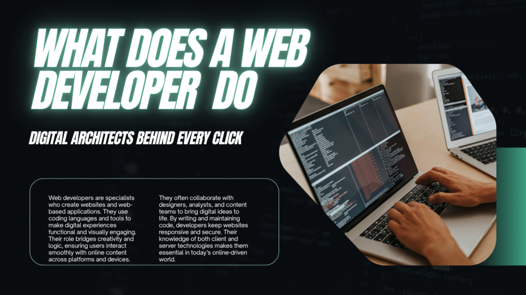 What does a web developer do