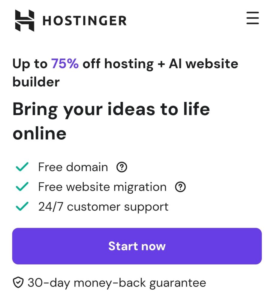 Hostinger domain 