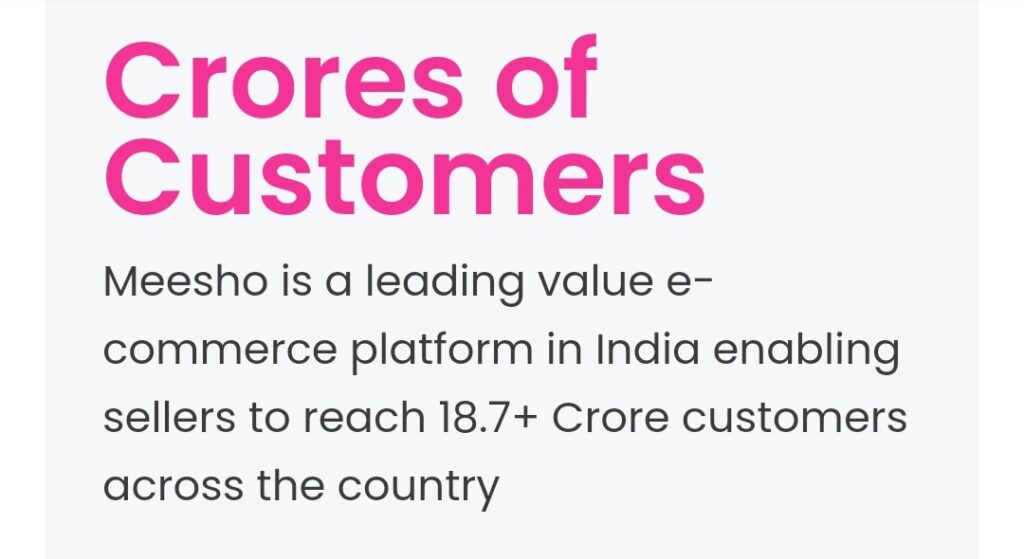 Meesho Access crores of customers 