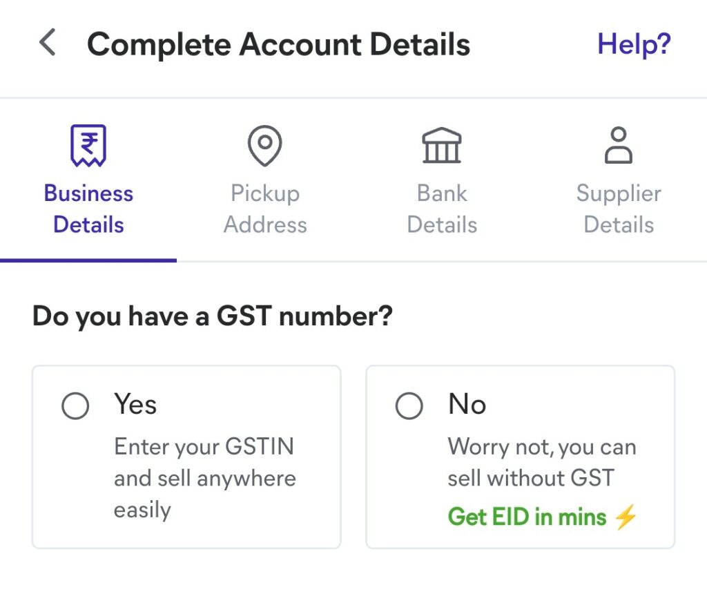 Meesho register as seller 