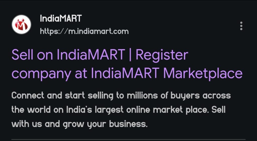 IndiaMART seller 